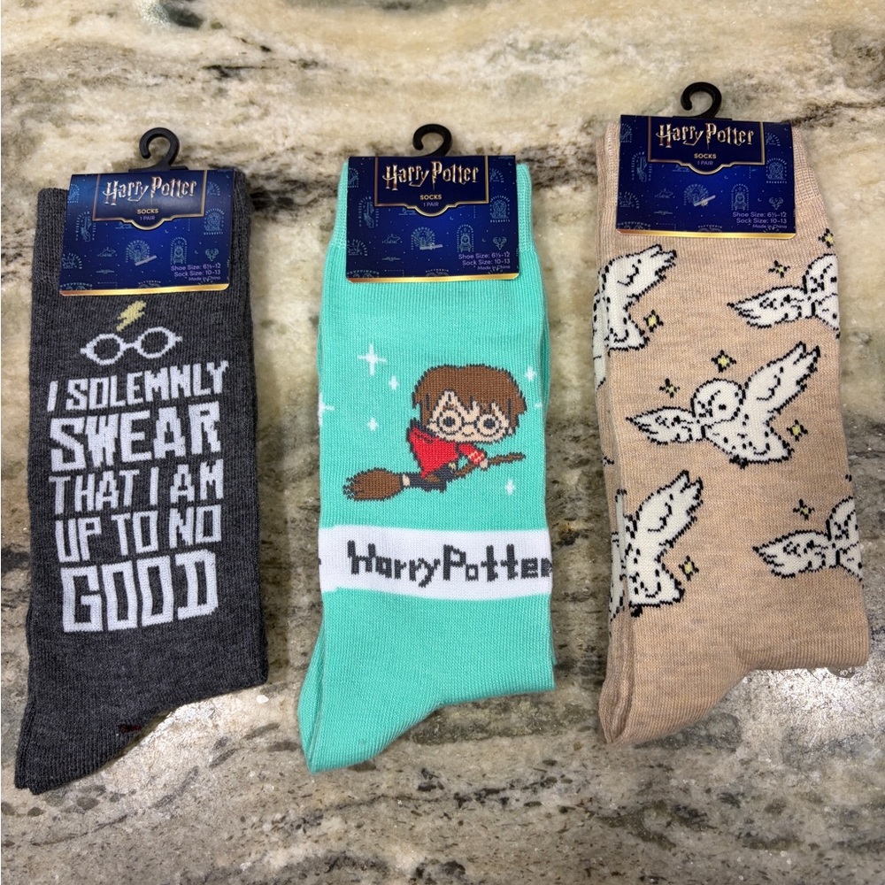Warner Bros. Harry Potter Socks Set - Gray, Mint, Beige